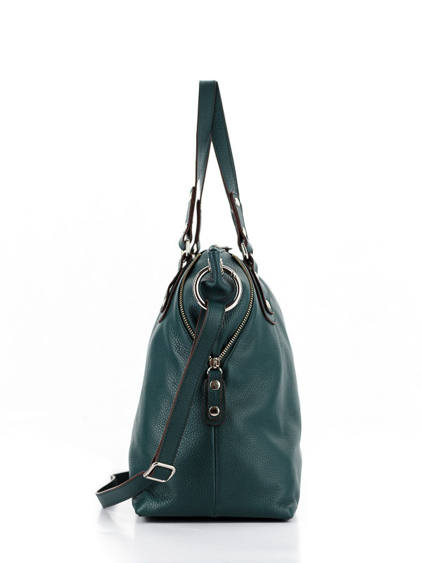 Tiano Collection Handbag Milano Shopper Color Petrolio Side B