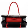Tiano Collection Handbag Roma Saddler Color Black and Red Inside
