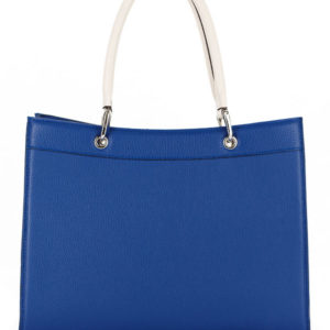 Tiano Collection Handbag Roma Saddler Color Bluette and Beige Back