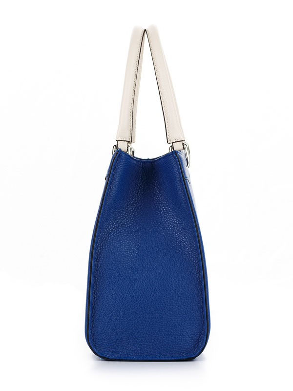 Tiano Collection Tasche Roma Saddler Farbe Bluette und Beige Seite A